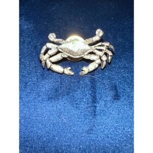 Vintage Figural‎ Brooch Crab Pin Signed JOLLE Nautical Beach Ocean Jewelry